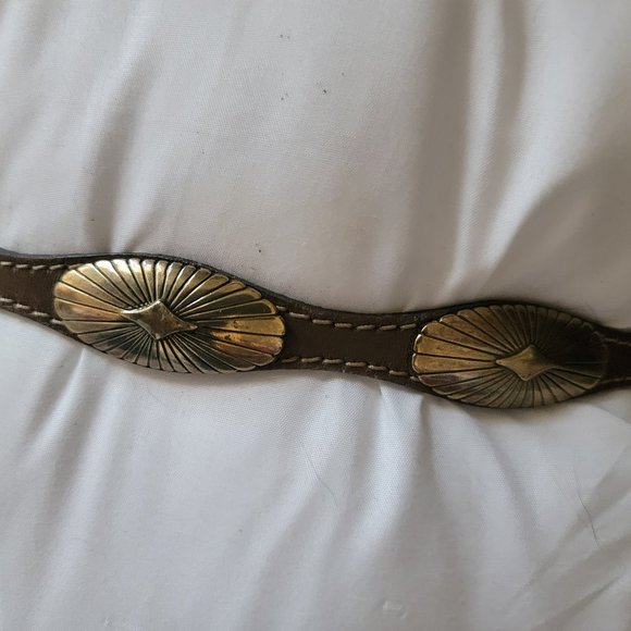 Stunning Antique Vintage Brass Concho Belt Size Small - Picture 10 of 16
